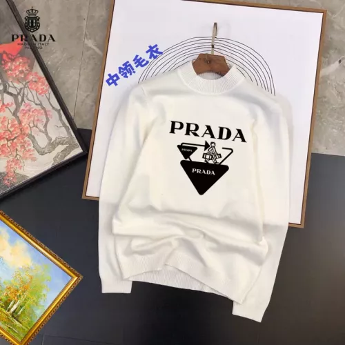 Wholesale Prada Sweaters Long Sleeved For Men #1370506 $42.00 USD, Wholesale Quality Replica Prada Sweaters