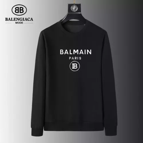 Wholesale Balmain Hoodies Long Sleeved For Men #1370572 $39.00 USD, Wholesale Quality Replica Balmain Hoodies