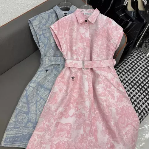 Wholesale Christian Dior Dresses Short Sleeved For Women #1370630 $82.00 USD, Wholesale Quality Replica Christian Dior Dresses