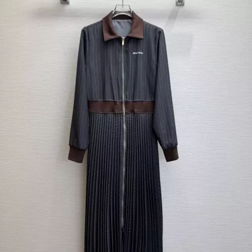 Wholesale MIU MIU Dresses Long Sleeved For Women #1370632 $100.00 USD, Wholesale Quality Replica MIU MIU Dresses