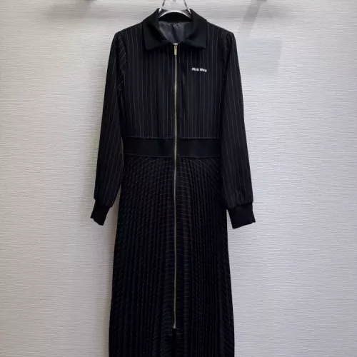 Wholesale MIU MIU Dresses Long Sleeved For Women #1370633 $100.00 USD, Wholesale Quality Replica MIU MIU Dresses