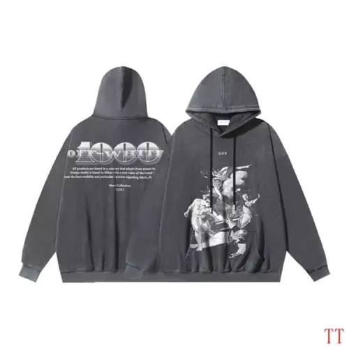 Replica Off-White Hoodies Long Sleeved For Unisex #1370747 $56.00 USD for Wholesale