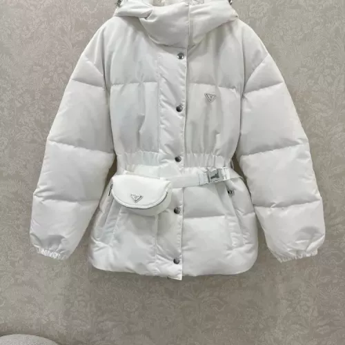 Wholesale Prada Down Feather Coat Long Sleeved For Women #1370812 $245.00 USD, Wholesale Quality Replica Prada Down Feather Coat