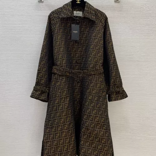Wholesale Fendi Coat Long Sleeved For Women #1371003 $140.00 USD, Wholesale Quality Replica Fendi Coat