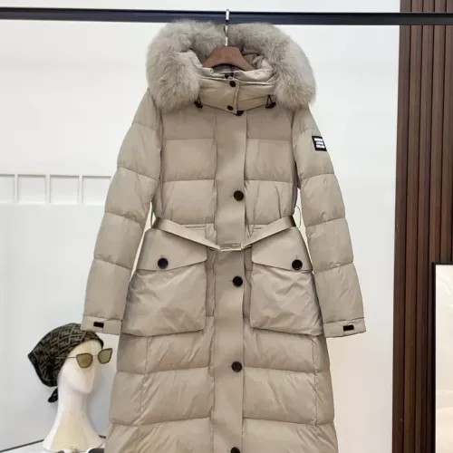 Wholesale Burberry Down Feather Coat Long Sleeved For Women #1371051 $261.16 USD, Wholesale Quality Replica Burberry Down Feather Coat