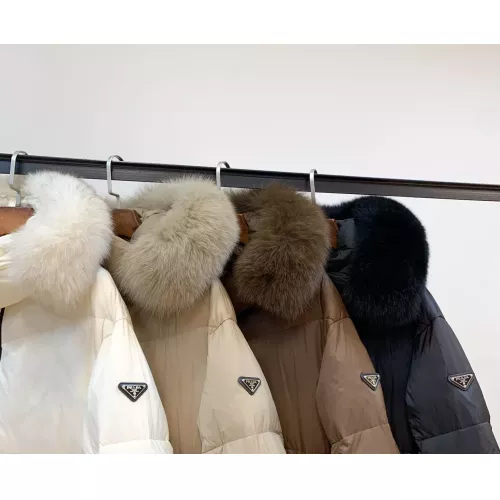 Replica Prada Down Feather Coat Long Sleeved For Women #1371068 $280.99 USD for Wholesale