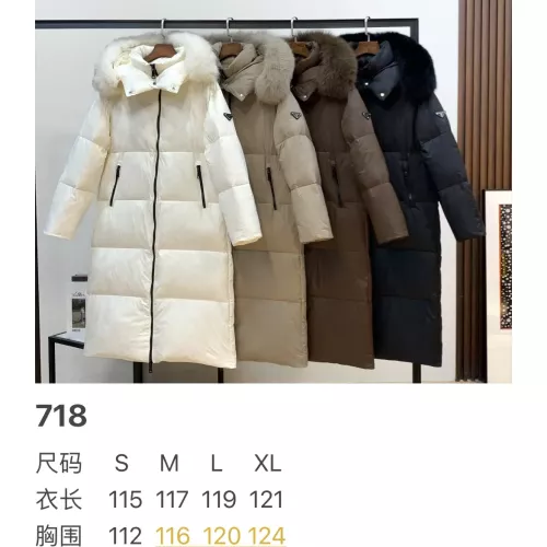 Replica Prada Down Feather Coat Long Sleeved For Women #1371070 $280.99 USD for Wholesale