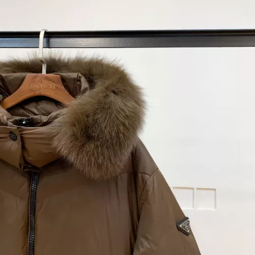 Replica Prada Down Feather Coat Long Sleeved For Women #1371070 $280.99 USD for Wholesale