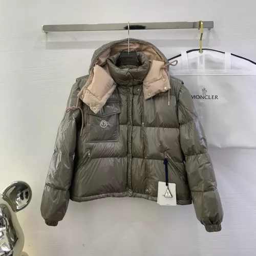 Wholesale Moncler Down Feather Coat Long Sleeved For Women #1371144 $170.00 USD, Wholesale Quality Replica Moncler Down Feather Coat
