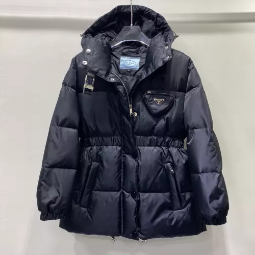 Wholesale Prada Down Feather Coat Long Sleeved For Women #1371219 $172.00 USD, Wholesale Quality Replica Prada Down Feather Coat