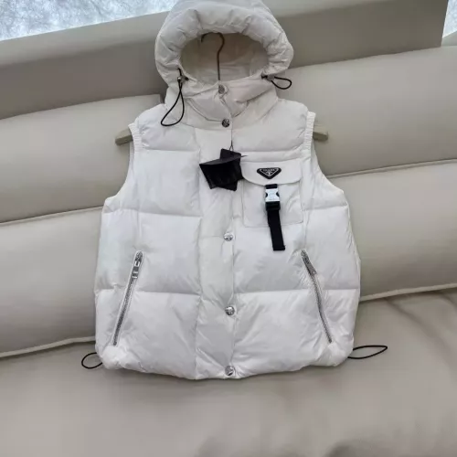 Wholesale Prada Down Feather Coat Sleeveless For Women #1371245 $185.00 USD, Wholesale Quality Replica Prada Down Feather Coat