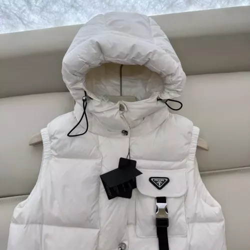 Replica Prada Down Feather Coat Sleeveless For Women #1371245 $185.00 USD for Wholesale