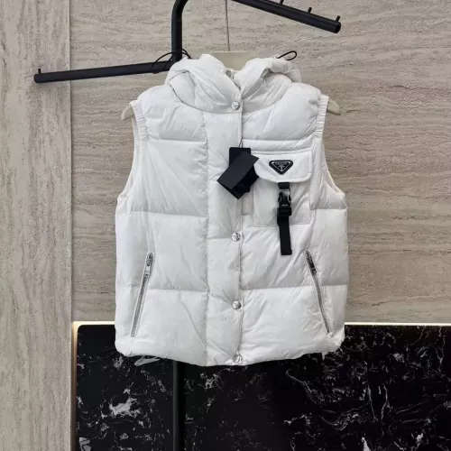 Replica Prada Down Feather Coat Sleeveless For Women #1371245 $185.00 USD for Wholesale