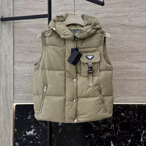 Replica Prada Down Feather Coat Sleeveless For Women #1371246 $185.00 USD for Wholesale