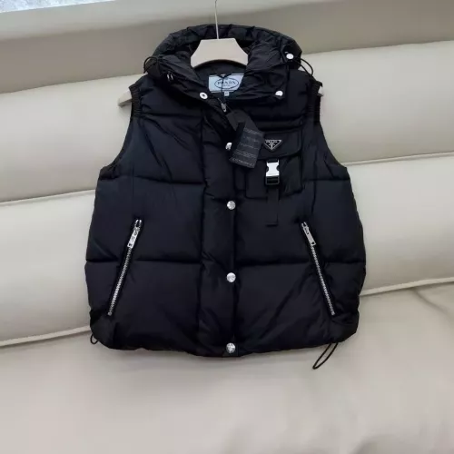 Wholesale Prada Down Feather Coat Sleeveless For Women #1371247 $185.00 USD, Wholesale Quality Replica Prada Down Feather Coat