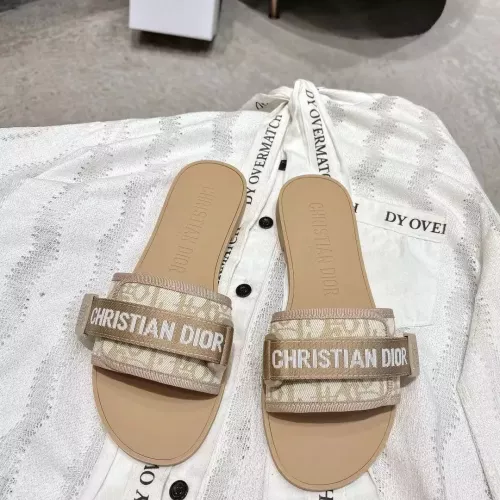 Replica Christian Dior Slippers For Women #1371737 $76.00 USD for Wholesale