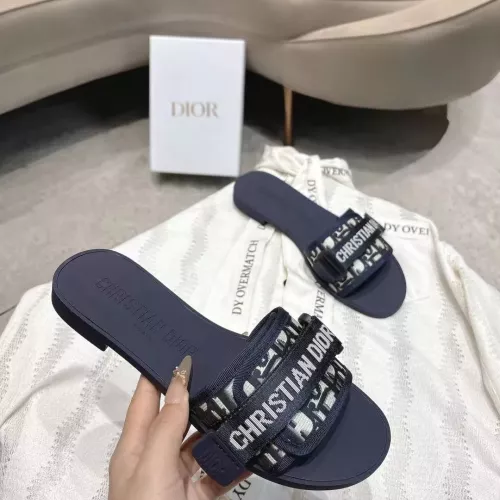 Replica Christian Dior Slippers For Women #1371743 $76.00 USD for Wholesale
