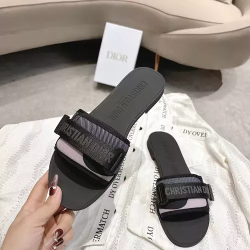 Replica Christian Dior Slippers For Women #1371747 $76.00 USD for Wholesale