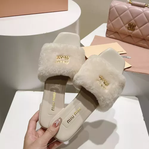 Replica MIU MIU Slippers For Women #1371951 $96.00 USD for Wholesale