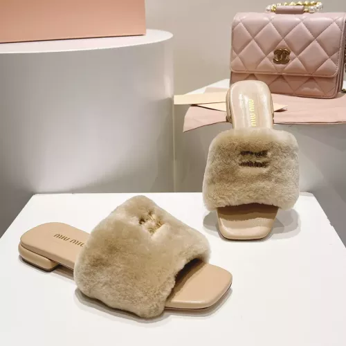Replica MIU MIU Slippers For Women #1371952 $96.00 USD for Wholesale