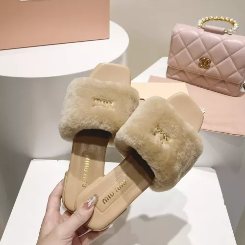 Replica MIU MIU Slippers For Women #1371952 $96.00 USD for Wholesale