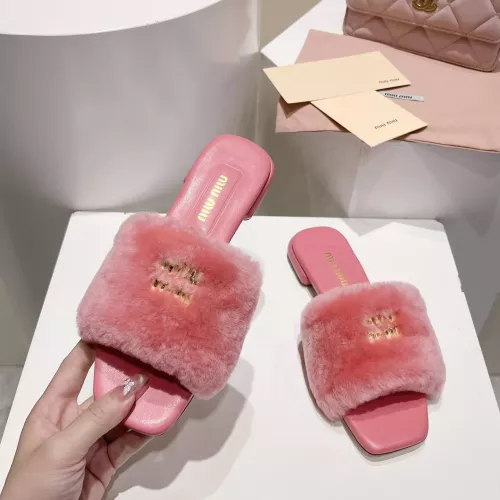 Replica MIU MIU Slippers For Women #1371953 $96.00 USD for Wholesale