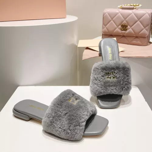 Replica MIU MIU Slippers For Women #1371955 $96.00 USD for Wholesale