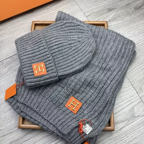 Wholesale Hermes Hat and Scarf Set #1372494 $52.00 USD, Wholesale Quality Replica Hermes Hat and Scarf and Glove Set