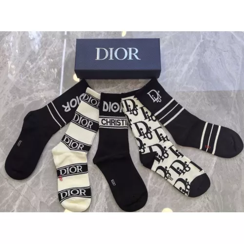 Replica Christian Dior Socks For Women #1372591 $29.00 USD for Wholesale