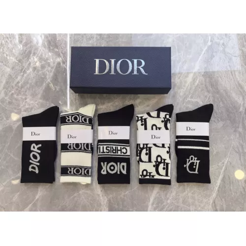 Replica Christian Dior Socks For Women #1372591 $29.00 USD for Wholesale