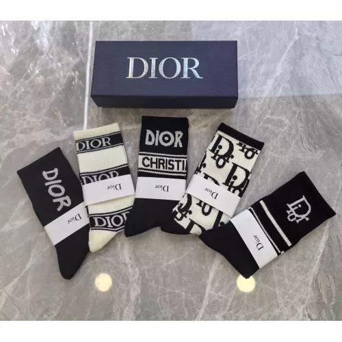 Replica Christian Dior Socks For Women #1372591 $29.00 USD for Wholesale