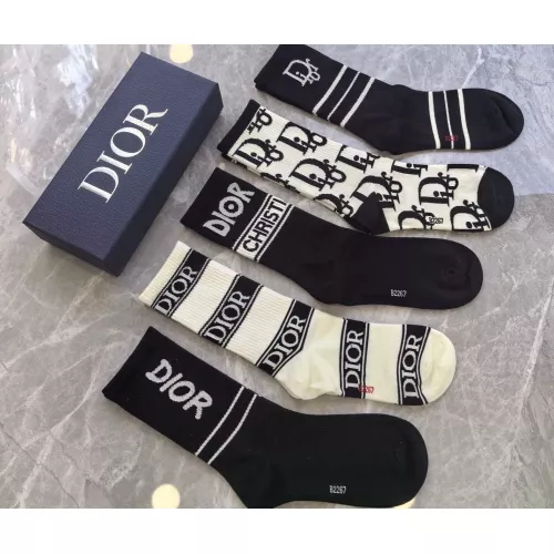 Replica Christian Dior Socks For Women #1372591 $29.00 USD for Wholesale