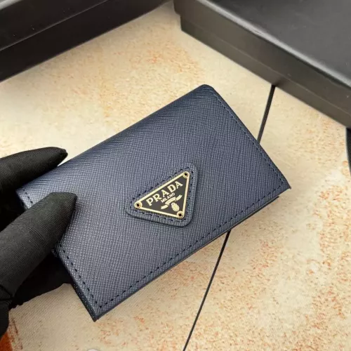 Wholesale Prada Wallets In Navy For Men #1372663 $34.00 USD, Wholesale Quality Replica Prada Wallets