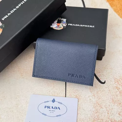 Wholesale Prada Wallets In Navy For Men #1372664 $34.00 USD, Wholesale Quality Replica Prada Wallets