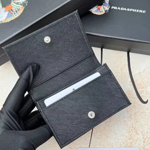 Replica Prada Wallets In Black For Men #1372685 $34.00 USD for Wholesale