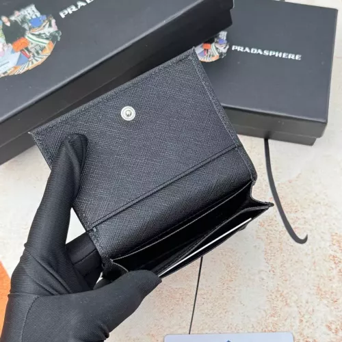 Replica Prada Wallets In Black For Men #1372685 $34.00 USD for Wholesale