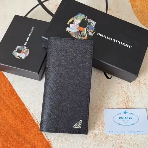 Wholesale Prada Wallets In Black For Men #1372692 $40.00 USD, Wholesale Quality Replica Prada Wallets