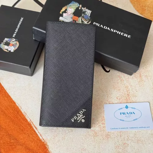 Wholesale Prada Wallets In Black For Men #1372693 $40.00 USD, Wholesale Quality Replica Prada Wallets