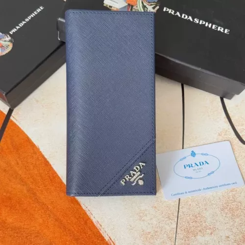 Wholesale Prada Wallets In Navy For Men #1372707 $40.00 USD, Wholesale Quality Replica Prada Wallets