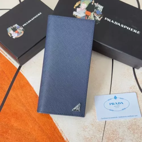 Wholesale Prada Wallets In Navy For Men #1372708 $40.00 USD, Wholesale Quality Replica Prada Wallets