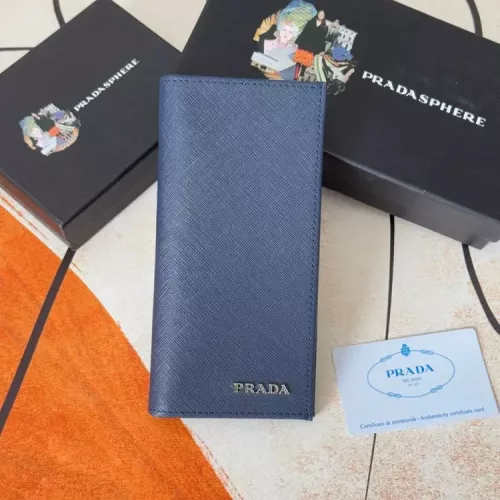 Wholesale Prada Wallets In Navy For Men #1372709 $40.00 USD, Wholesale Quality Replica Prada Wallets
