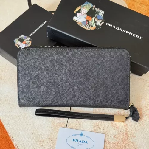 Replica Prada Wallets For Men #1372726 $45.00 USD for Wholesale