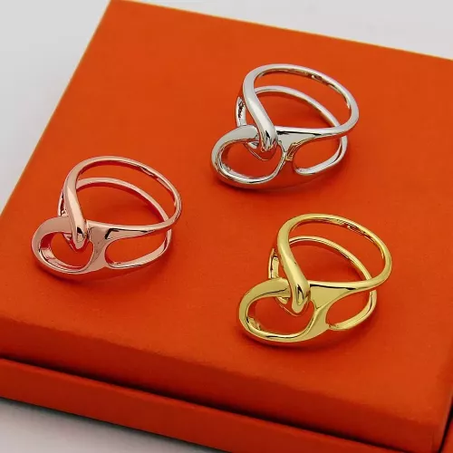 Replica Hermes Rings In Gold For Unisex #1372849 $25.00 USD for Wholesale