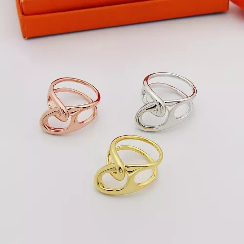 Replica Hermes Rings In Gold For Unisex #1372849 $25.00 USD for Wholesale