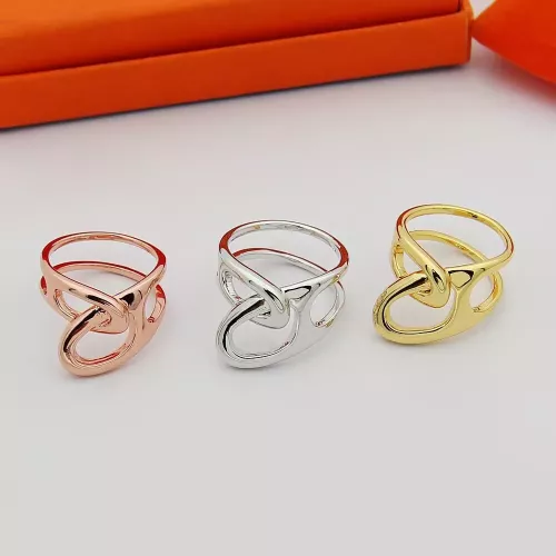 Replica Hermes Rings In Gold For Unisex #1372849 $25.00 USD for Wholesale
