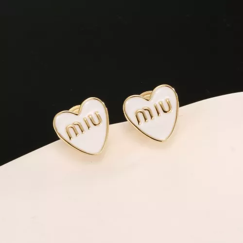 Wholesale MIU MIU Earrings For Women #1373160 $25.00 USD, Wholesale Quality Replica MIU MIU Earrings