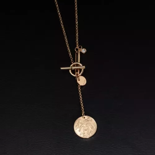 Wholesale Hermes Necklaces In Rose Gold For Women #1373384 $52.00 USD, Wholesale Quality Replica Hermes Necklaces