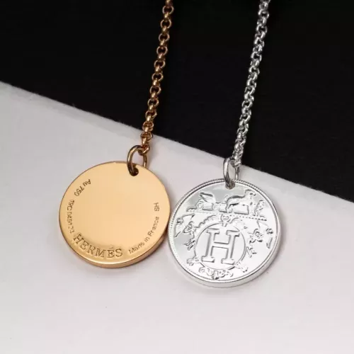 Replica Hermes Necklaces In Rose Gold For Women #1373384 $52.00 USD for Wholesale