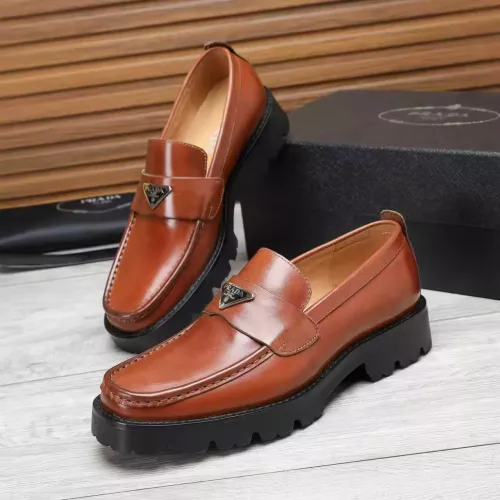 Wholesale Prada Leather Shoes For Men #1373402 $100.00 USD, Wholesale Quality Replica Prada Leather Shoes