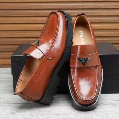 Replica Prada Leather Shoes For Men #1373402 $100.00 USD for Wholesale